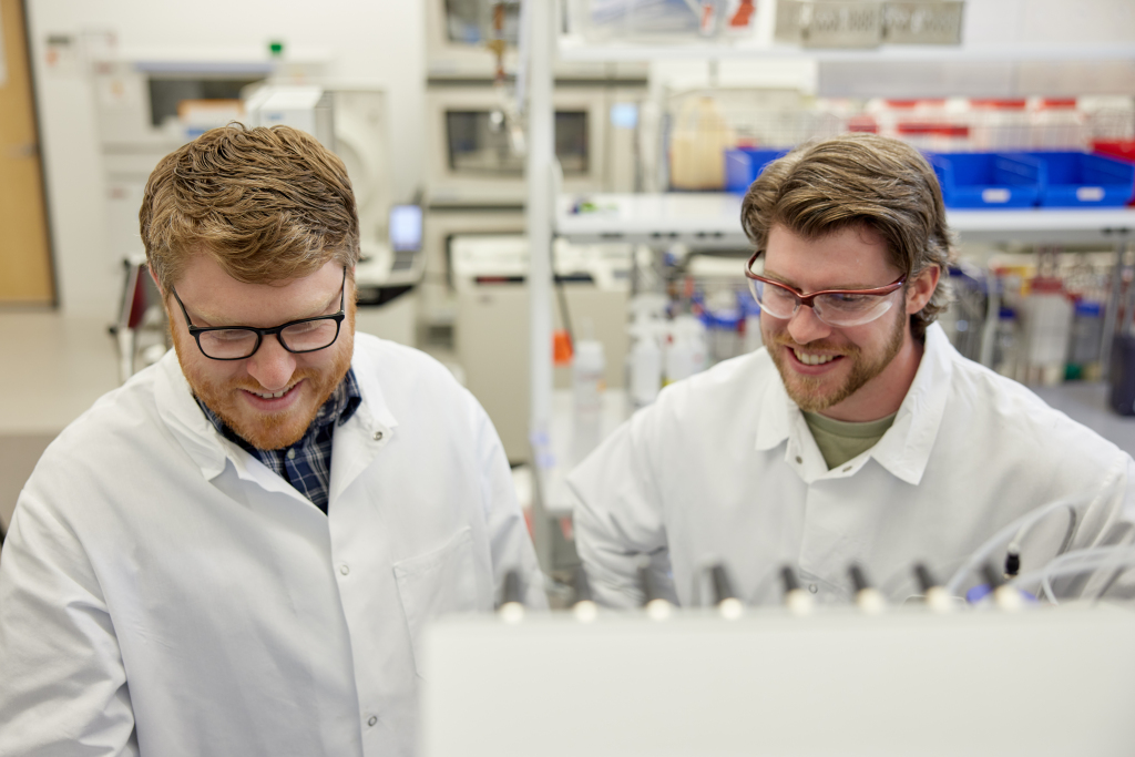 Two men in a laboratory