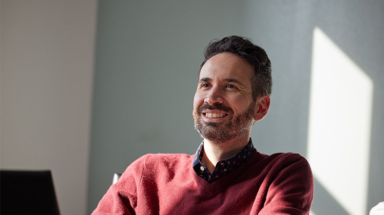 A person is smiling